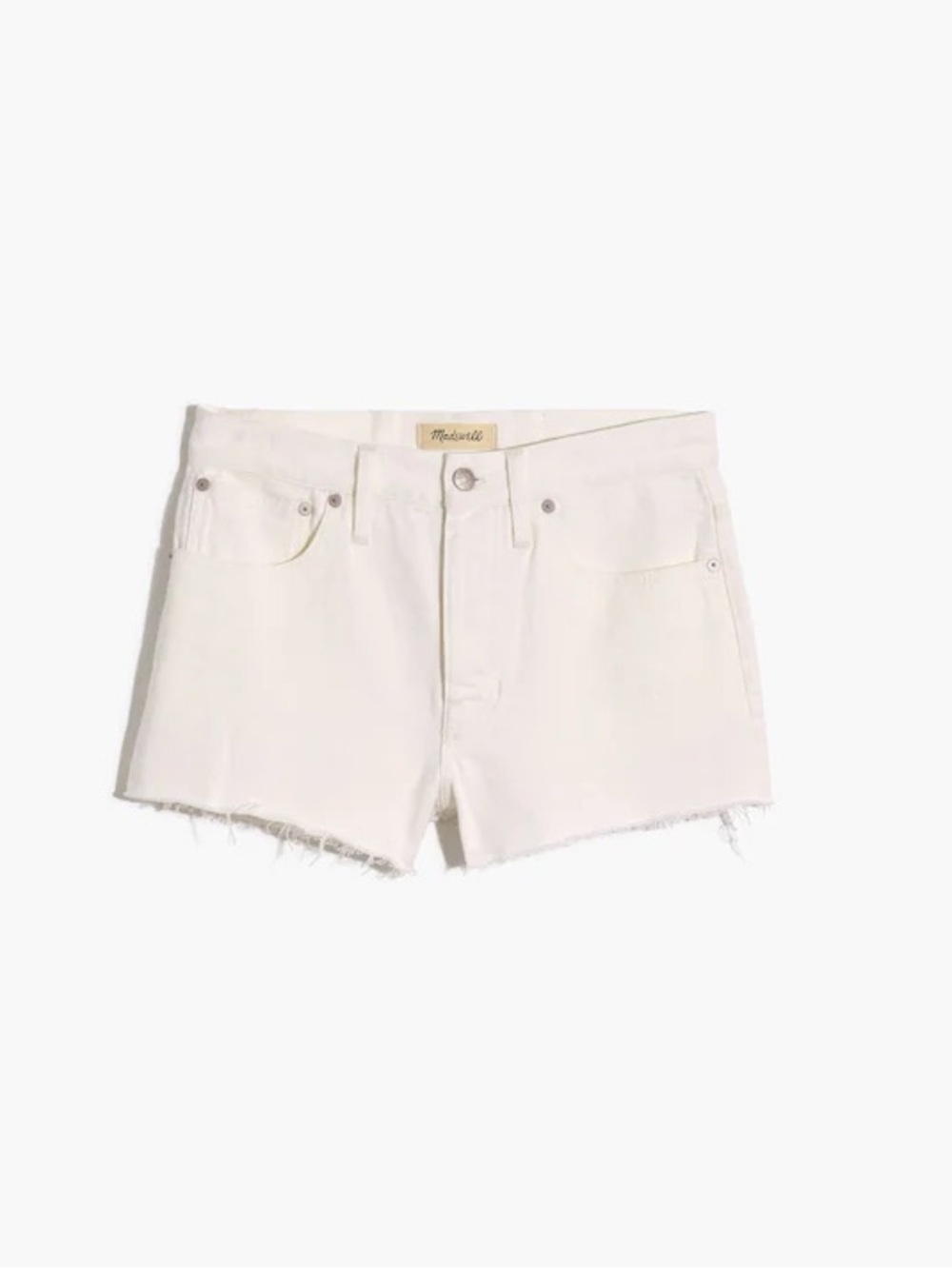 Madewell Relaxed Denim Shorts in Tile White